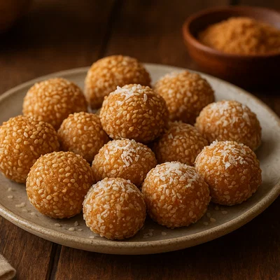 Naru – Kokos- oder Sesamkugeln mit Palmzucker