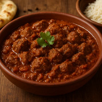 Bhuna Gosht – Trocken geschmortes würziges Lamm- oder Rindfleisch