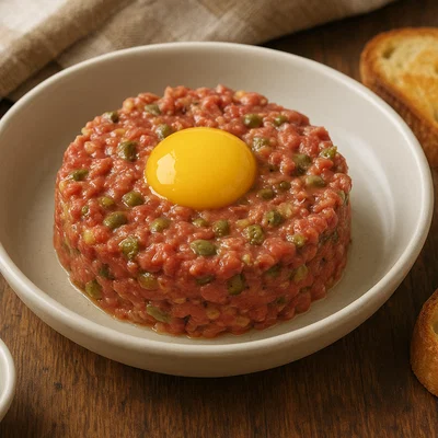 Klassisches Filet Américain (Belgisches Rindertatar)