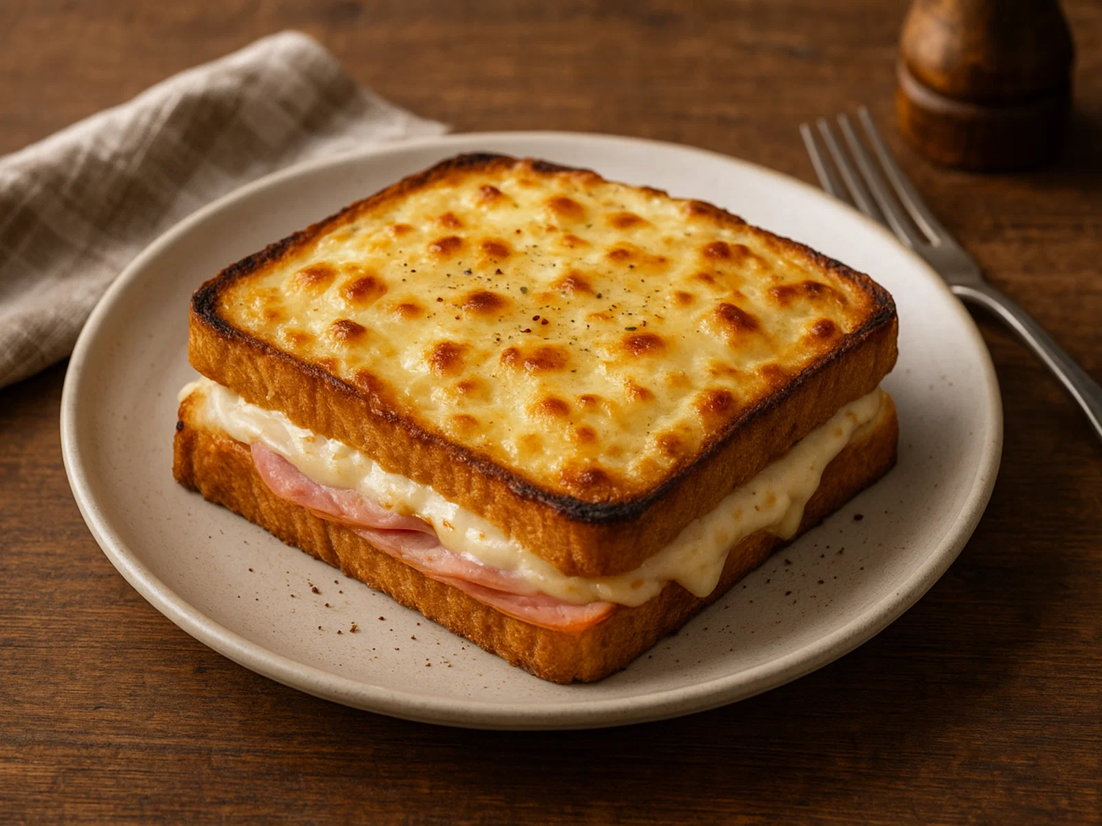 Belgischer Croque Monsieur aus dem Ofen
