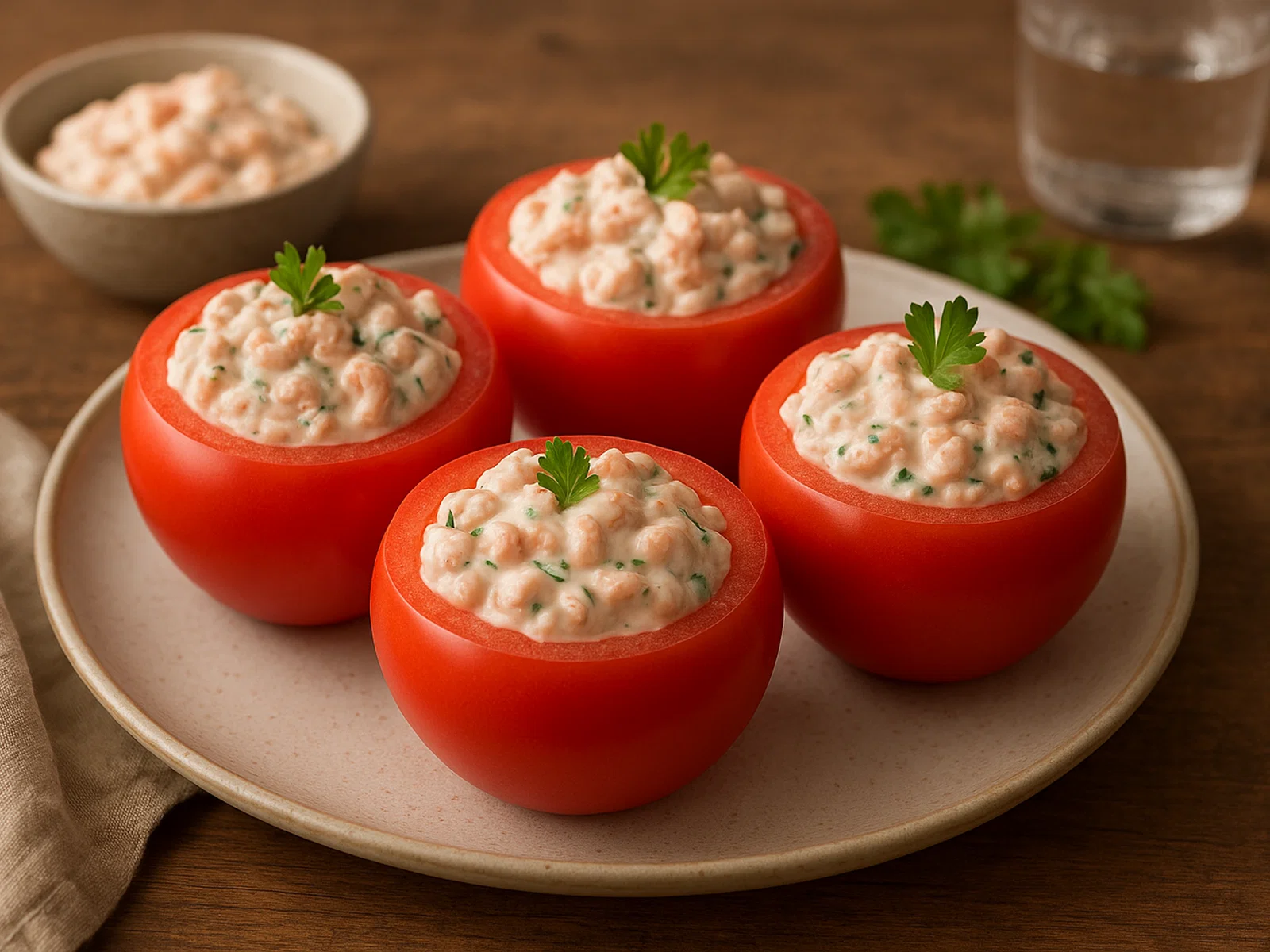 Tomate Crevette – mit Nordseekrabben-Mayonnaise
