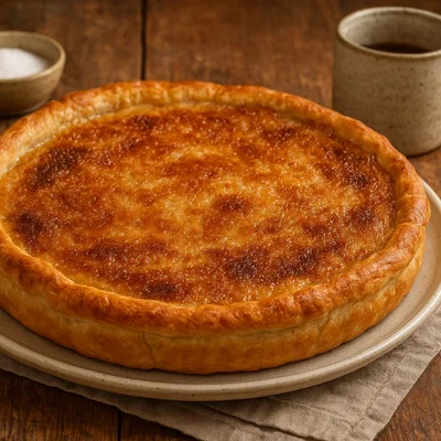 Tarte au sucre – französischer Zuckerkuchen aus Hefeteig