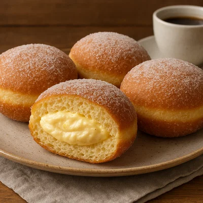 Boules de Berlin – gefüllte Berliner Krapfen mit Vanillecreme
