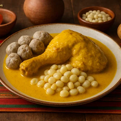 Sajta de Pollo – Bolivianisches Hühnchen in gelber Ají-Soße