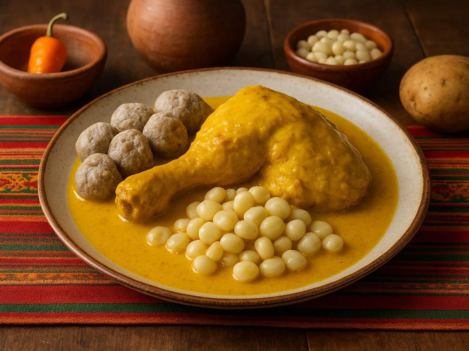 Sajta de Pollo – Bolivianisches Hühnchen in gelber Ají-Soße