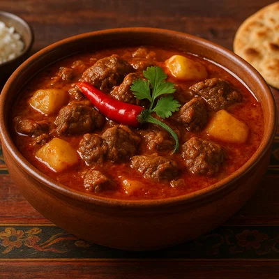 Thimphu – Scharfer Lammeintopf mit Kartoffeln