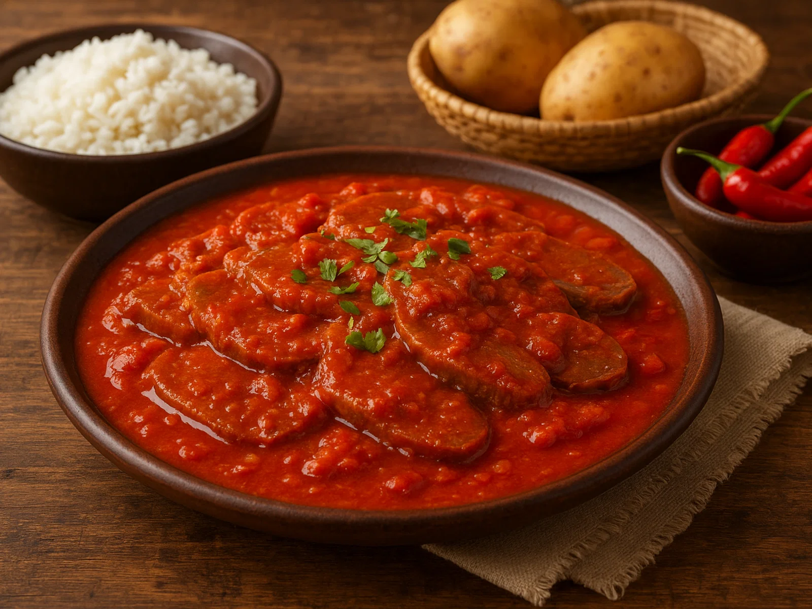 Ají de lengua – Rinderzunge in scharfer roter Ají-Soße