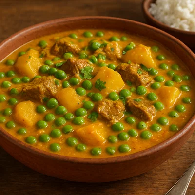 Ají de arvejas – Erbsen in pikanter Ají-Soße mit Rindfleisch