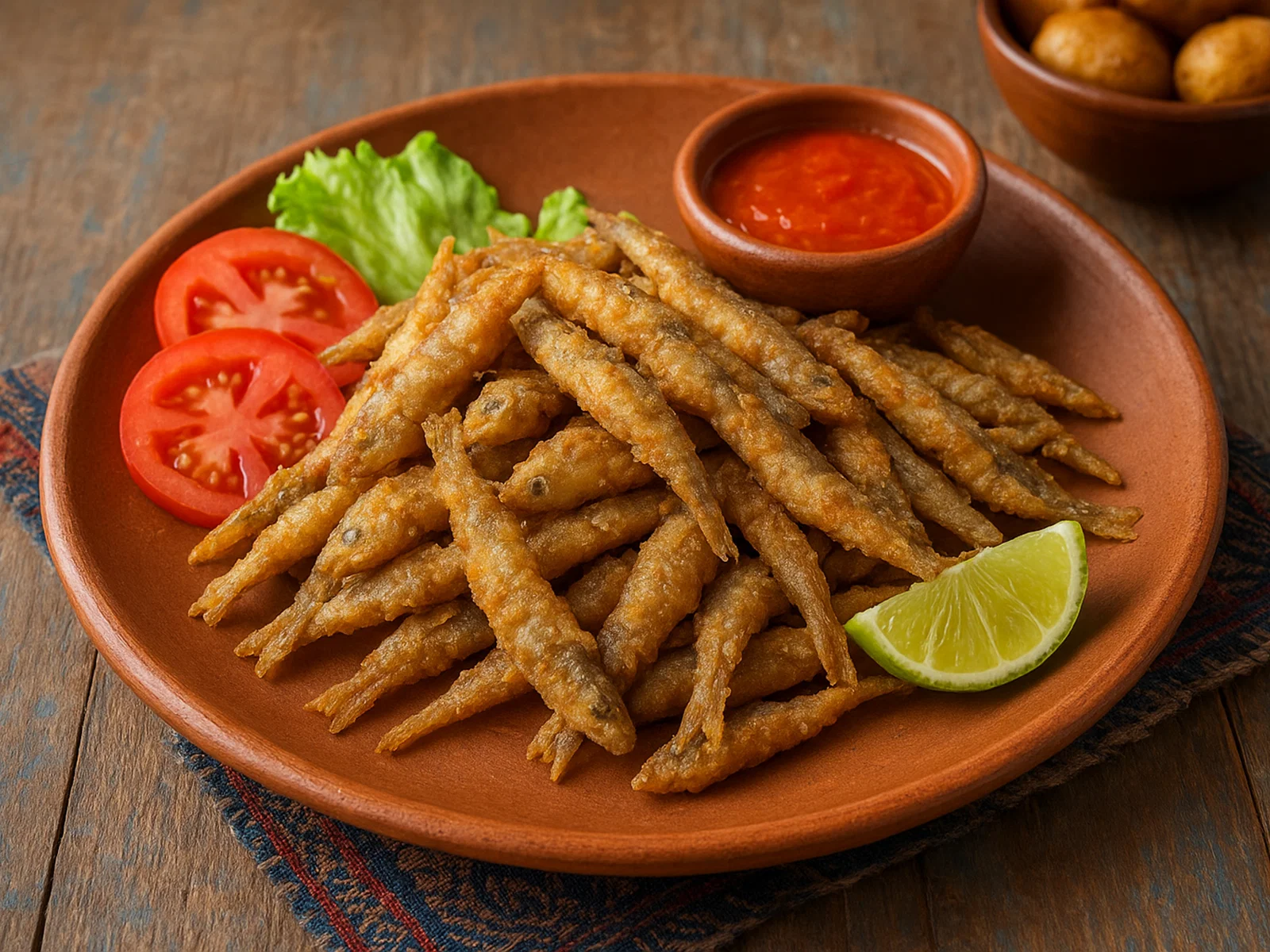 Ispi frito – frittierte Titicaca-Kleinfische