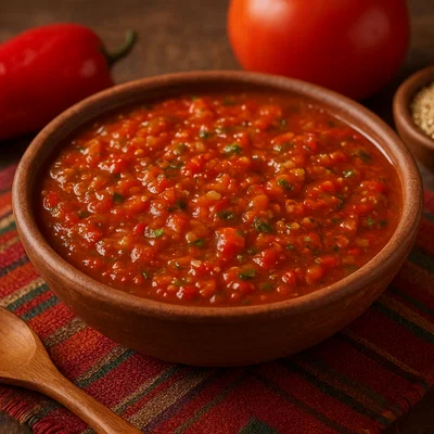 Llajua – Bolivianische scharfe Sauce mit Locoto, Tomate und Quirquiña
