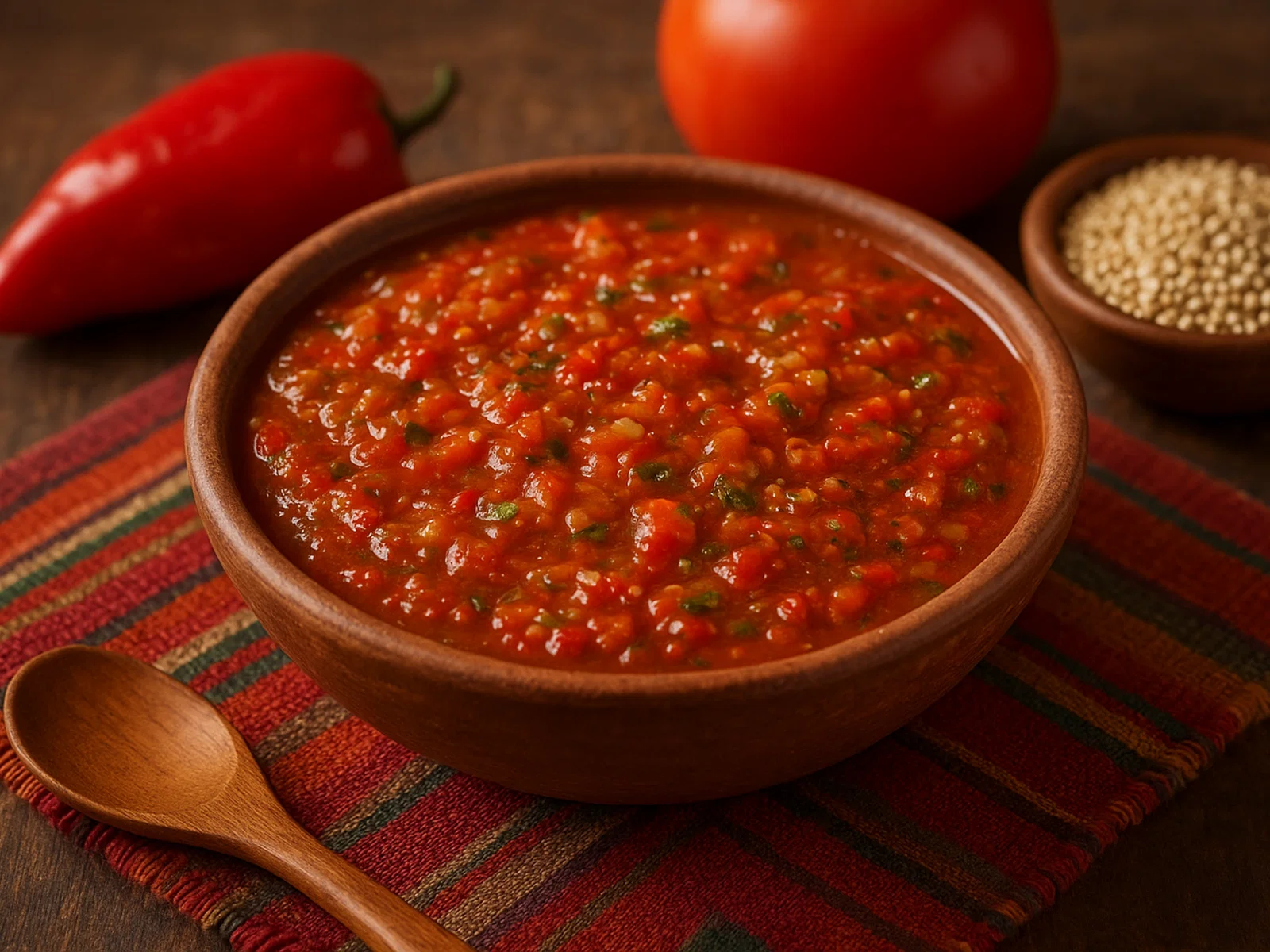 Llajua – Bolivianische scharfe Sauce mit Locoto, Tomate und Quirquiña