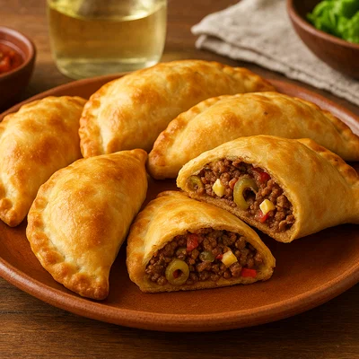 Empanadas de carne (gebackene Fleischteigtaschen)