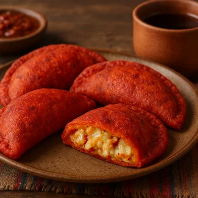 Pukacapas – scharfe rote Käse-Empanadas aus Sucre und Potosí