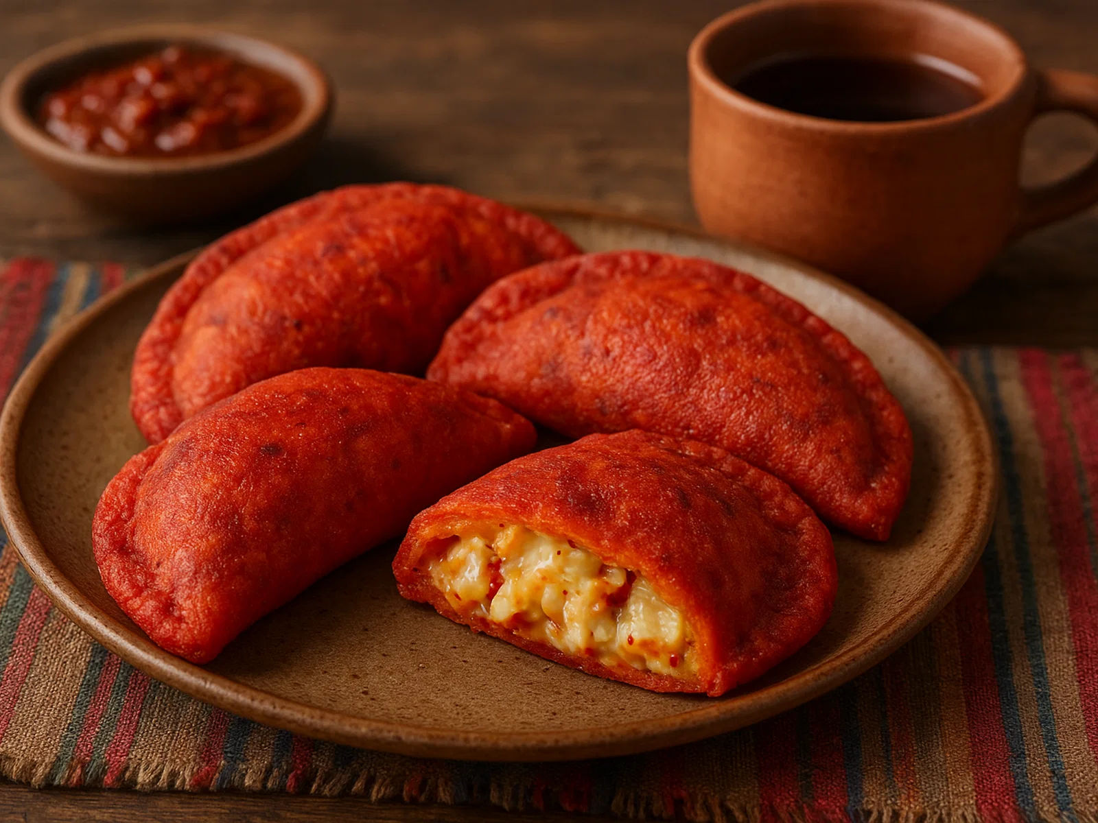 Pukacapas – scharfe rote Käse-Empanadas aus Sucre und Potosí