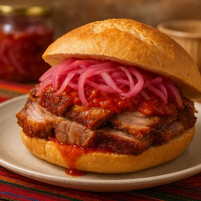 Sandwich de chola – bolivianisches Schweinebraten-Sandwich