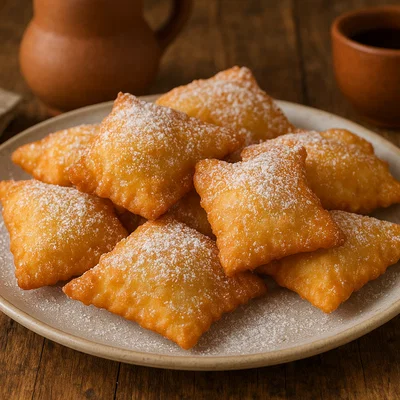 Pasteles fritos – frittierte Käse-Teigtaschen mit Puderzucker
