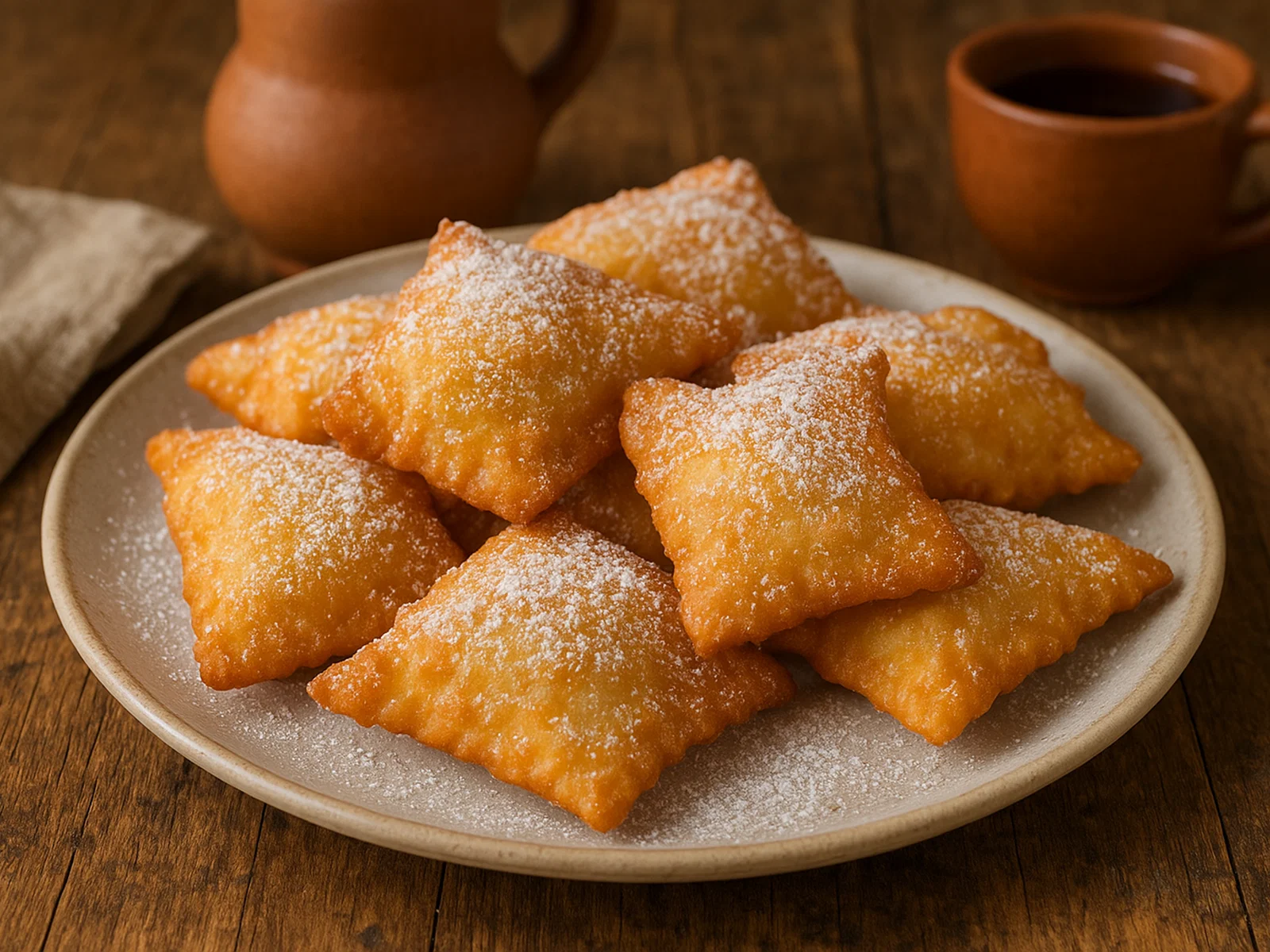 Pasteles fritos – frittierte Käse-Teigtaschen mit Puderzucker