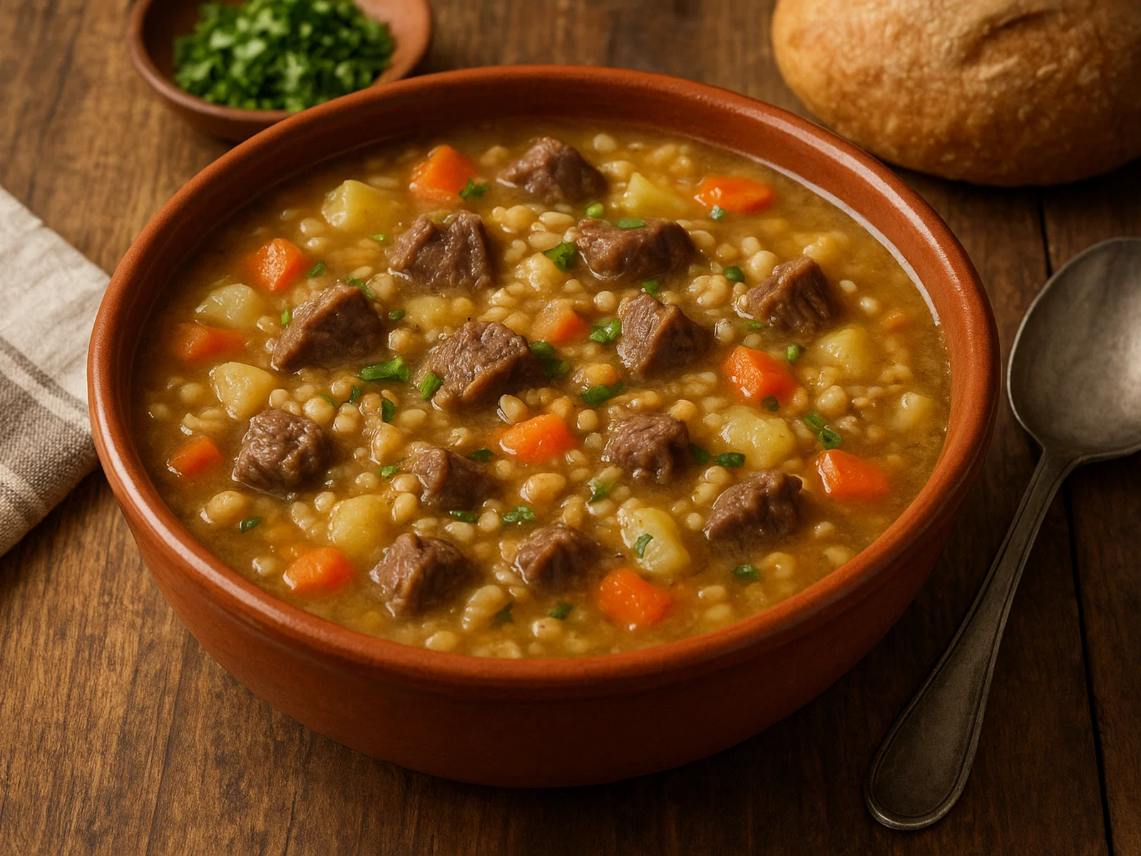 Sopa de Trigo – Portugiesische Weizensuppe mit Fleisch und Gemüse