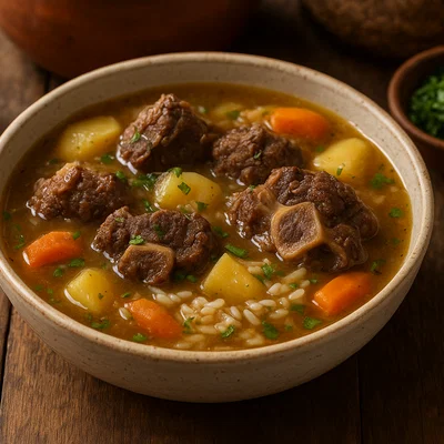 Caldo de cardán – kräftige Rinderknochen‑Ochsenschwanz‑Suppe