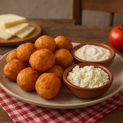 Uštipci – Frittierte Teigbällchen zu Käse und Kajmak
