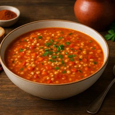 Trahana Čorba – Suppe aus fermentiertem Getreidegranulat