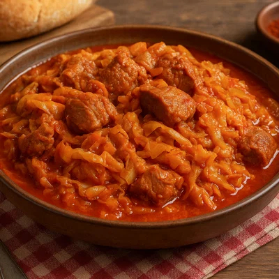 Kupus s mesom – Geschmorter Weißkohl mit Fleisch