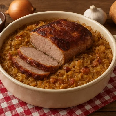 Podvarak – Gebackenes Sauerkraut mit Schweinebraten