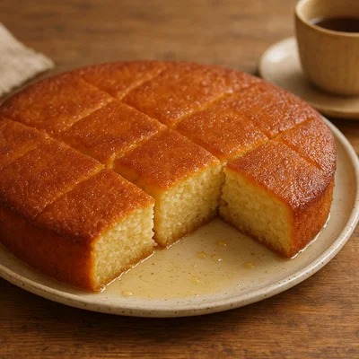 Ravanija – Saftiger Grießkuchen mit Zitronen-Sirup