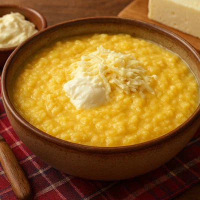 Cicvara – cremiger Maisgrieß mit Kajmak und Käse