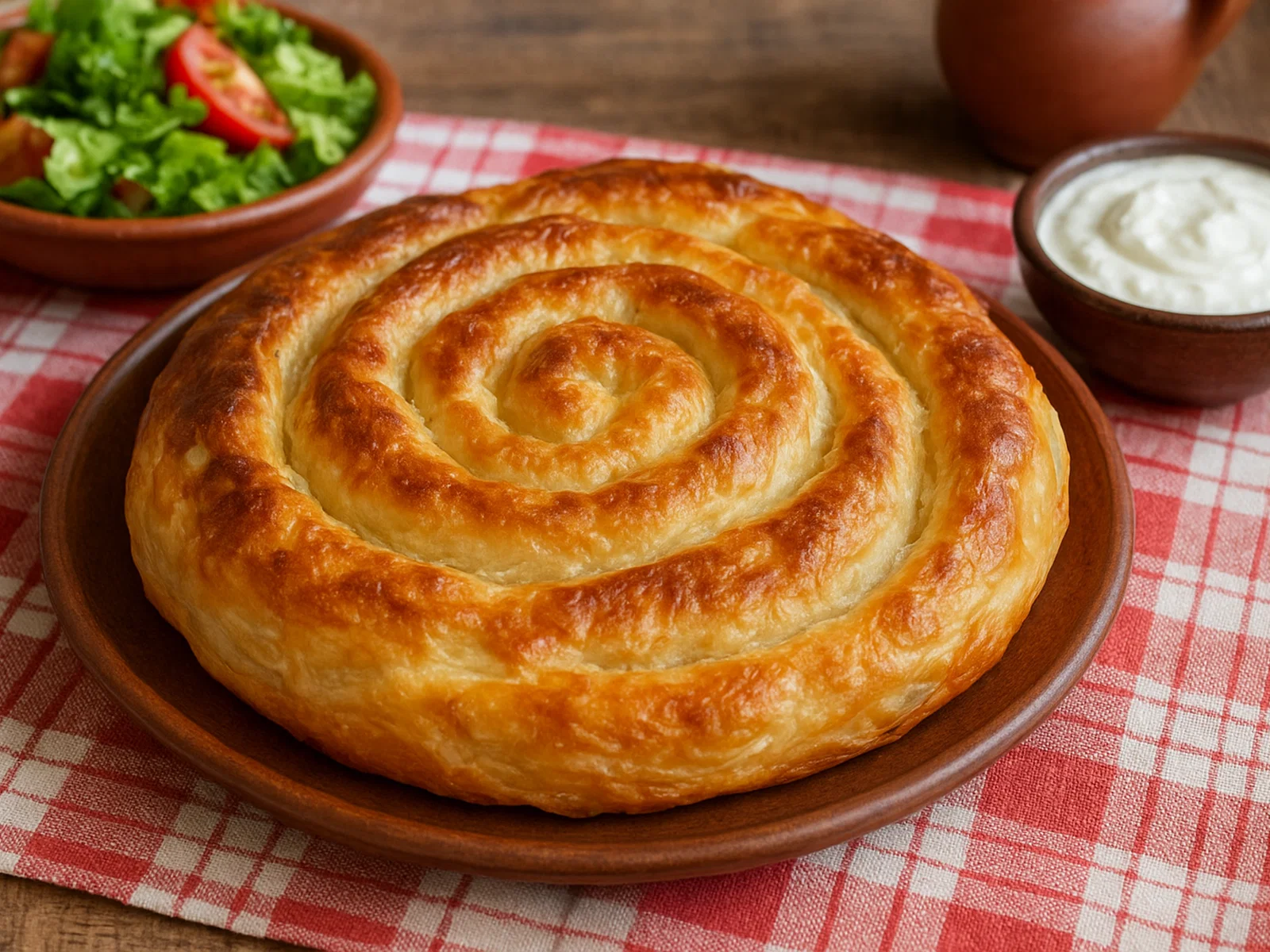 Banitsa – Bulgarische Blätterteigpastete mit Sirene und Ei