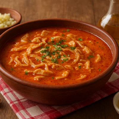 Shkembe Chorba – Bulgarische Kuttelsuppe mit Knoblauch und Essig