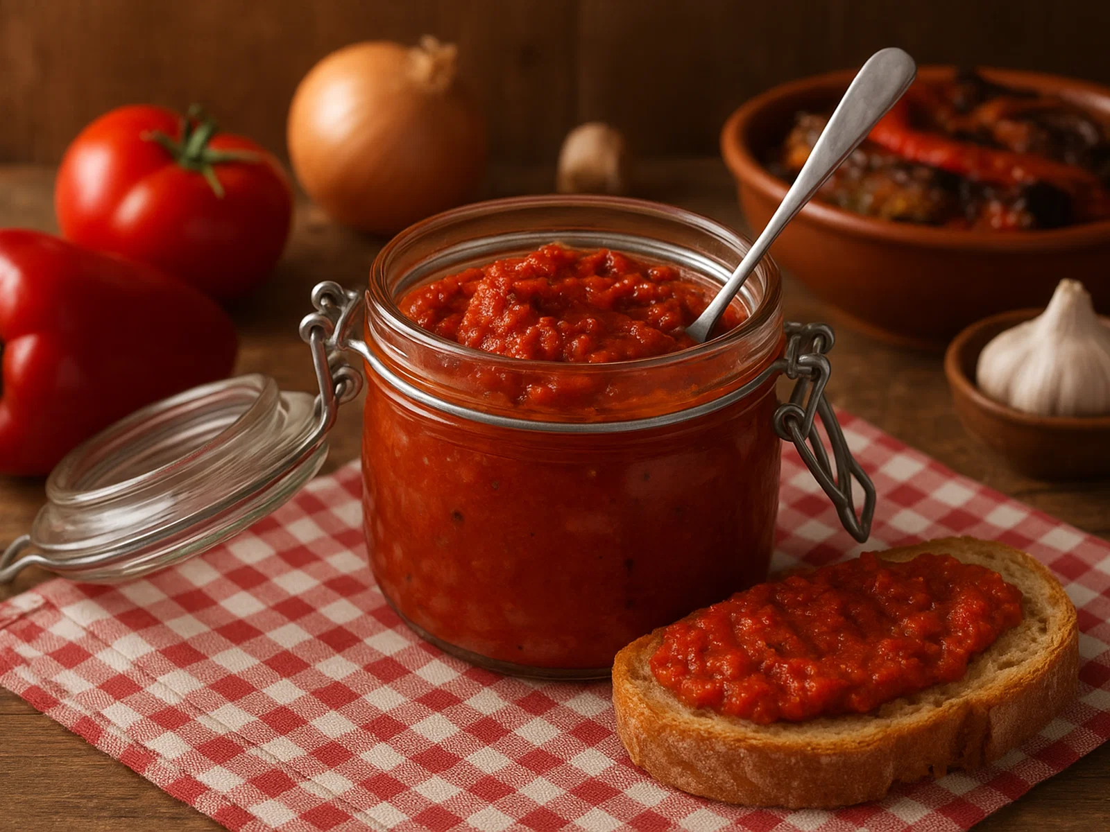Lyutenitsa – bulgarischer Paprika‑Tomaten‑Aufstrich