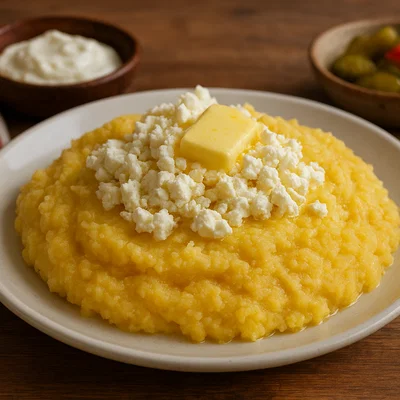 Kachamak – Balkan-Maisbrei mit Sirene und Butter