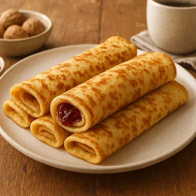 Palachinki – dünne bulgarische Pfannkuchen mit süßer Füllung