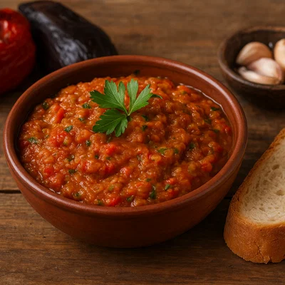 Kyopolou – bulgarischer Auberginen-Paprika-Aufstrich