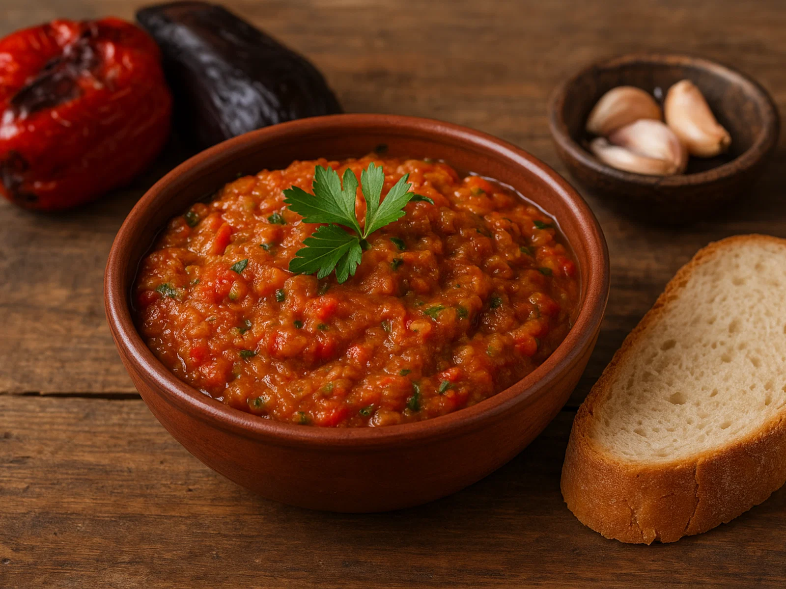 Kyopolou – bulgarischer Auberginen-Paprika-Aufstrich