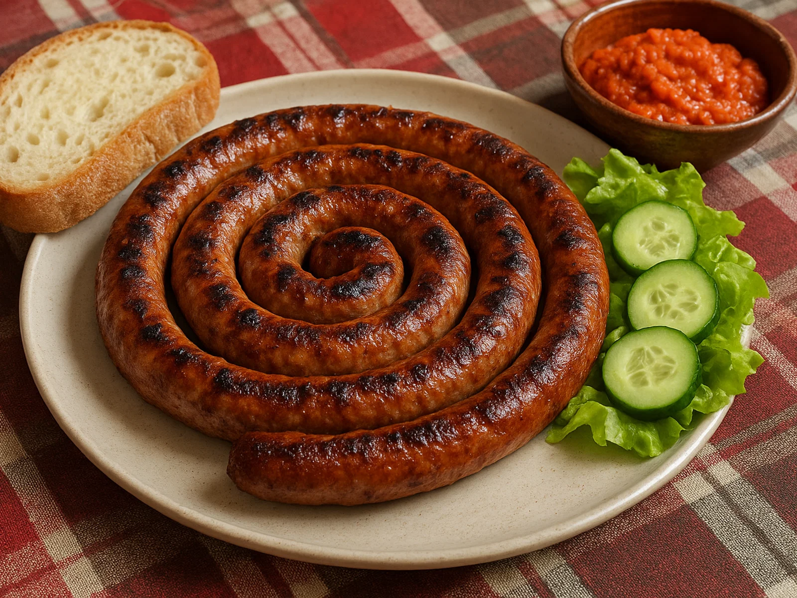 Karnache – bulgarische spiralförmige Grillwurst