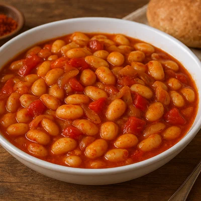 Fasul Yahniya – Weiße Bohnen mit Zwiebeln und Paprika