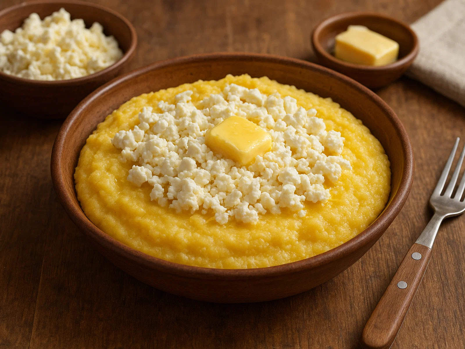 Kachamak s Sirene – Balkan-Maisbrei mit Käse und Butter