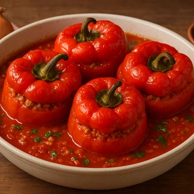 Palneni Chushki s Kayma – Bulgarische Paprika mit Hackfleisch und Reis