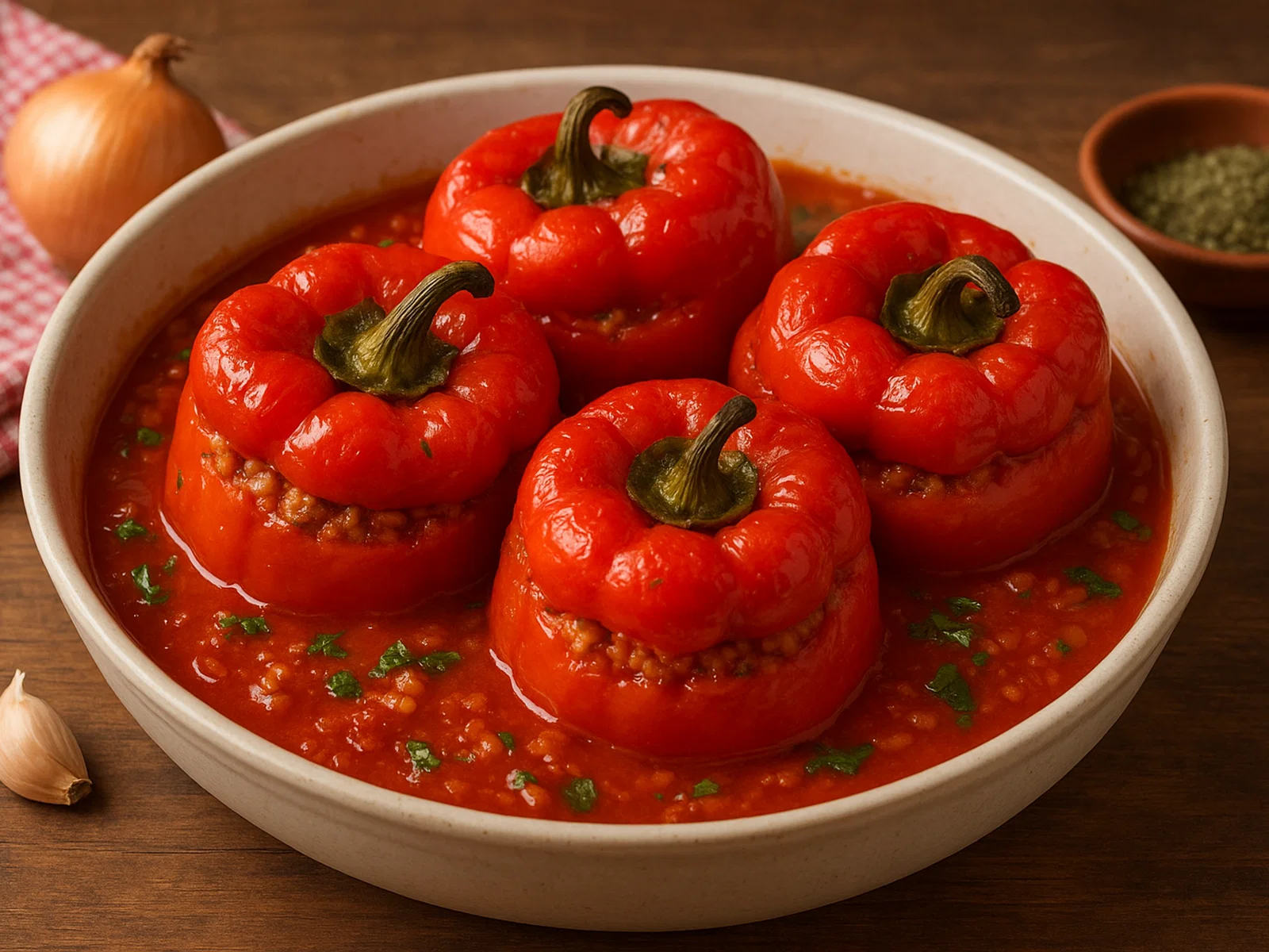 Palneni Chushki s Kayma – Bulgarische Paprika mit Hackfleisch und Reis