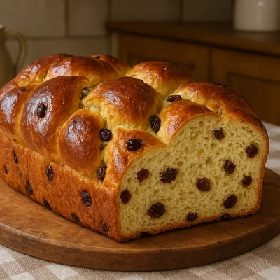 Kozunak – bulgarisches Oster-Hefebrot mit Rosinen