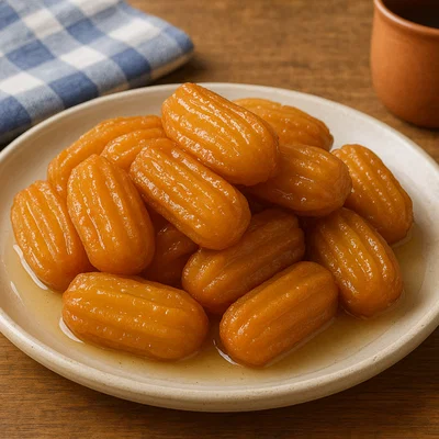 Tulumbi – Balkanspritzgebäck in Zuckersirup