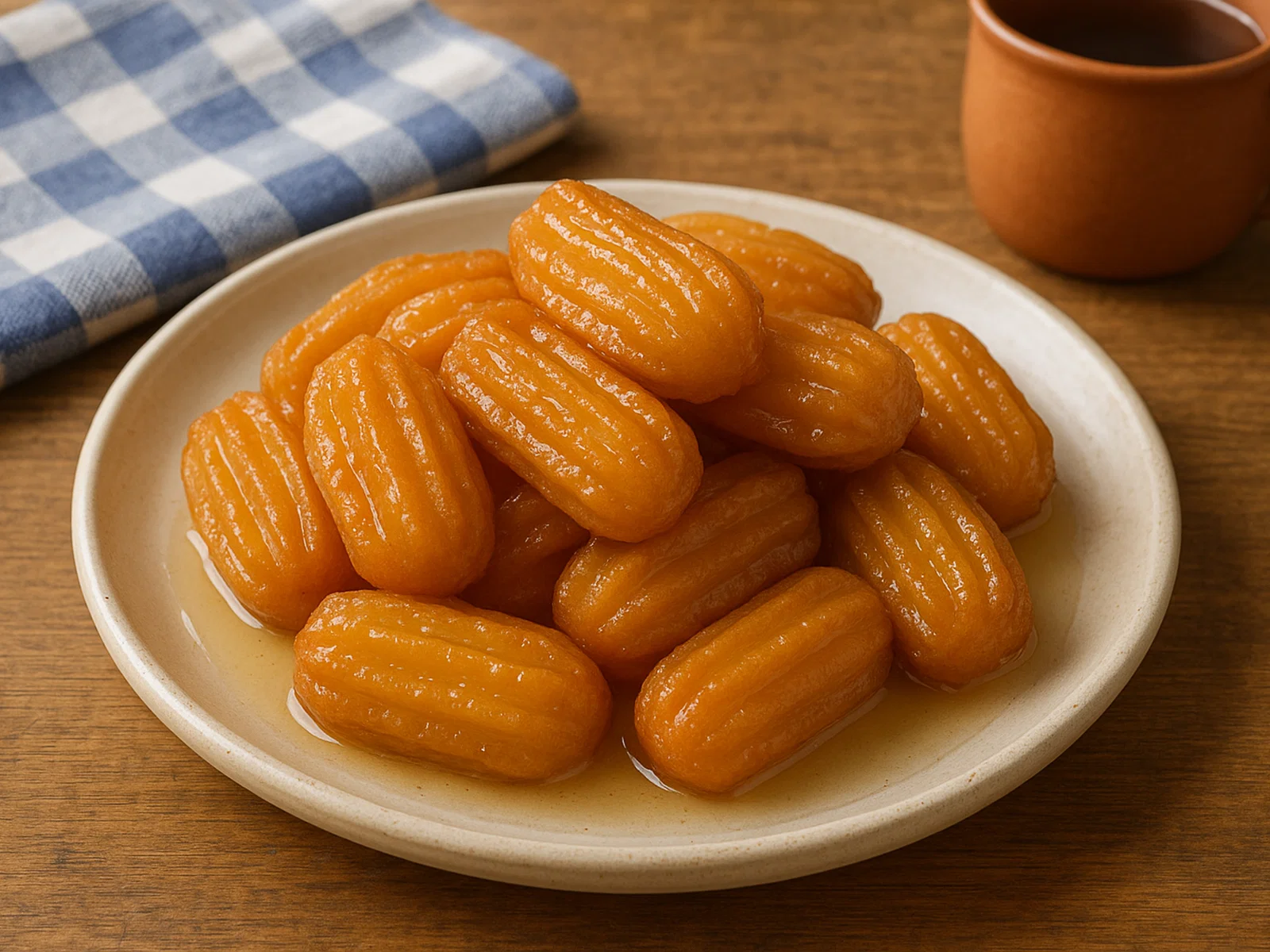Tulumbi – Balkanspritzgebäck in Zuckersirup