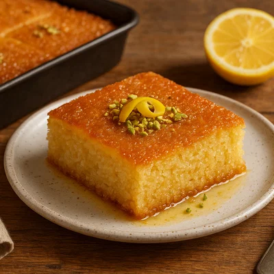 Revani – mit Sirup getränkter Grießkuchen