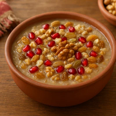 Ashure – Süßer Getreide‑Trockenobst‑Pudding