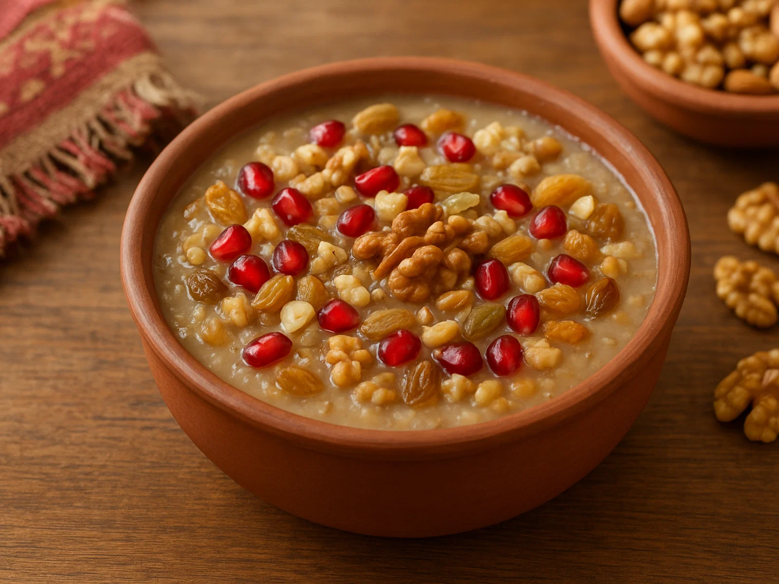 Ashure – Süßer Getreide‑Trockenobst‑Pudding