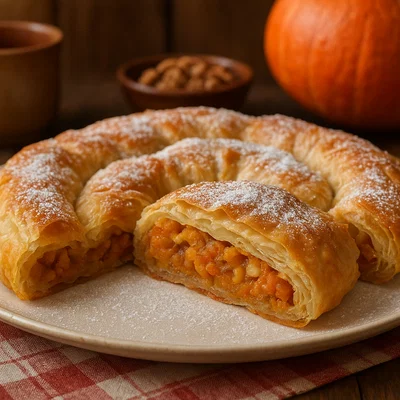 Banitsa s tikva (Tikvenik) – Bulgarischer Kürbisstrudel mit Blätterteig