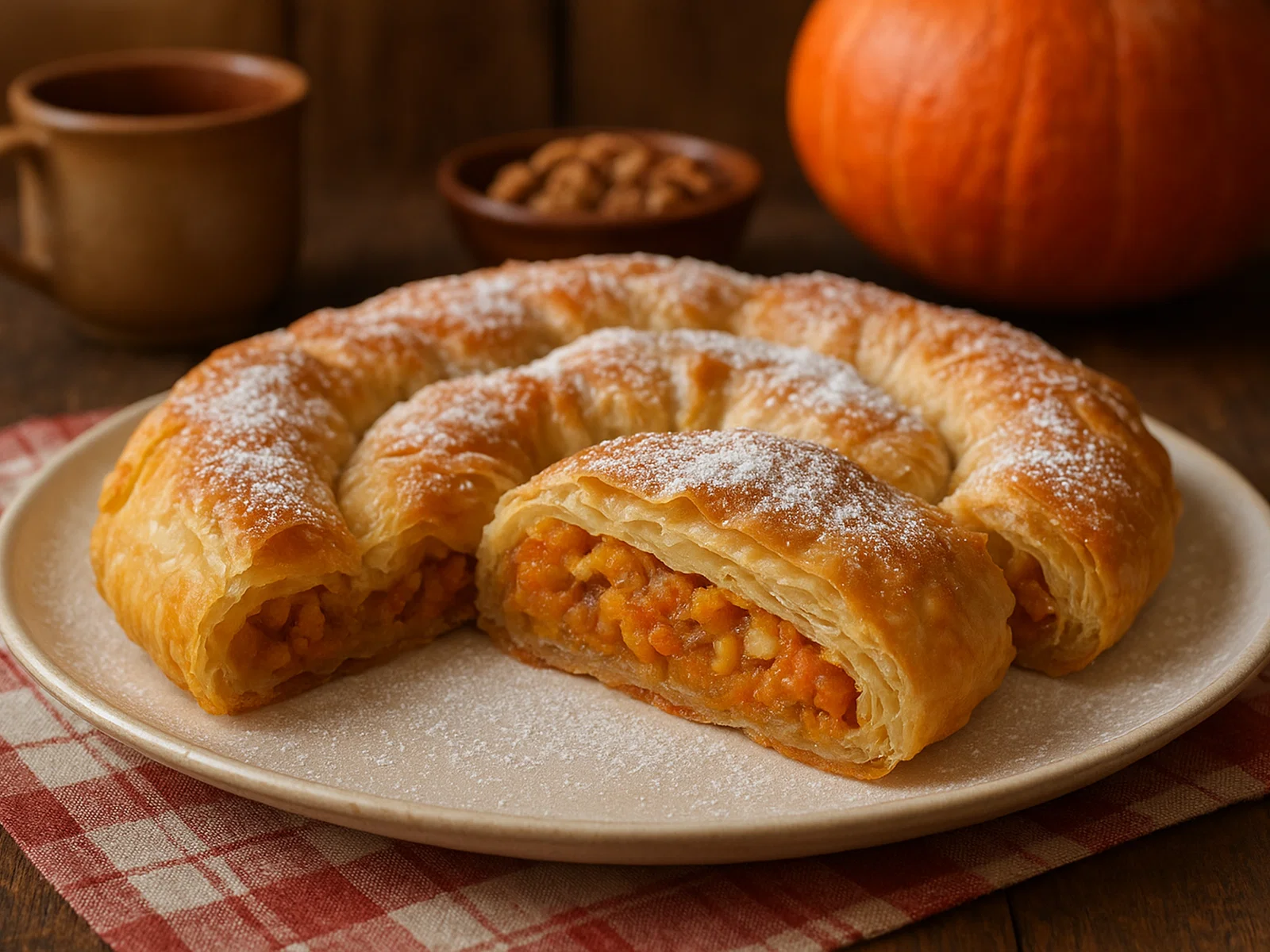 Banitsa s tikva (Tikvenik) – Bulgarischer Kürbisstrudel mit Blätterteig