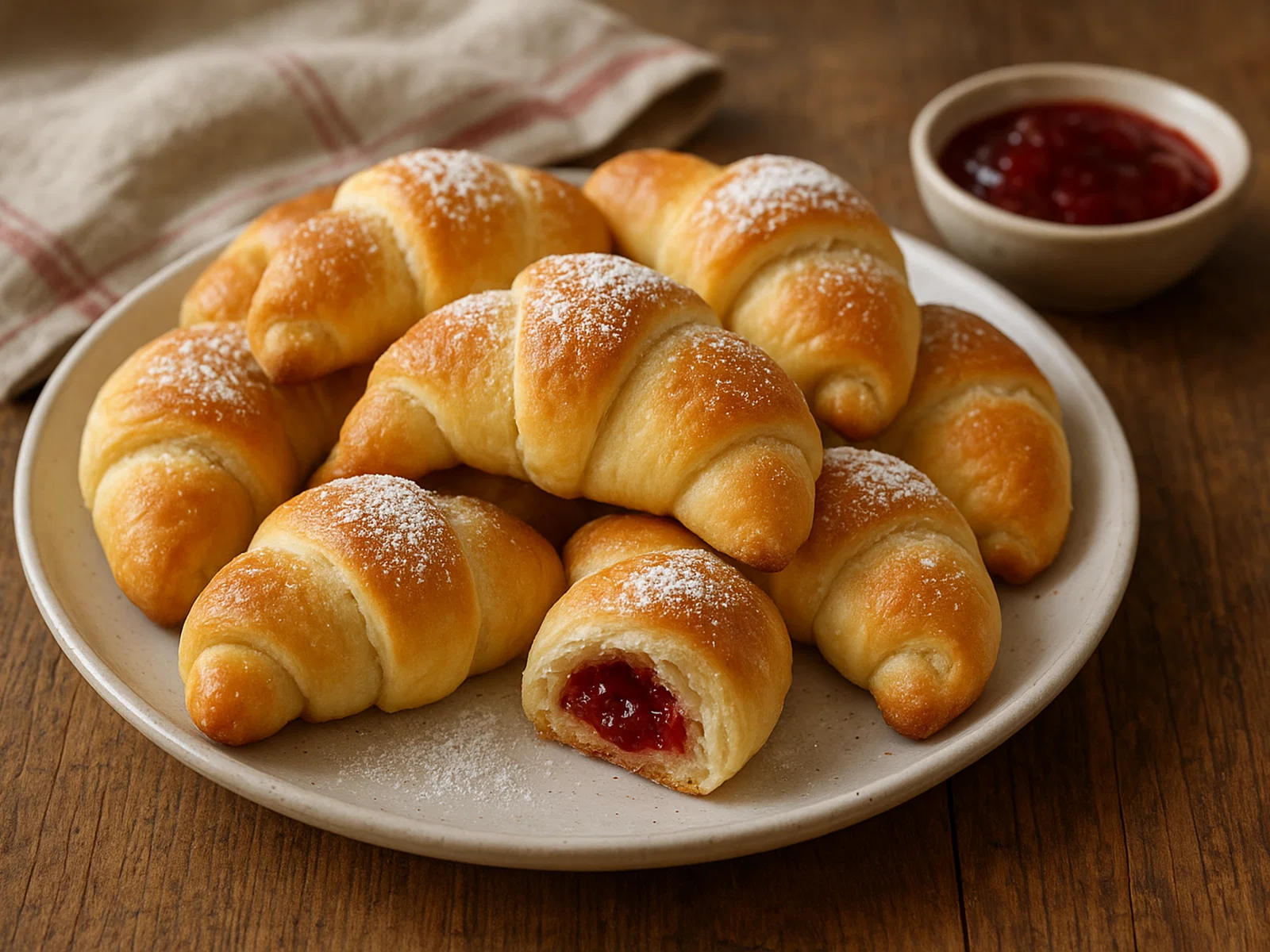 Kifli mit Marmeladenfüllung